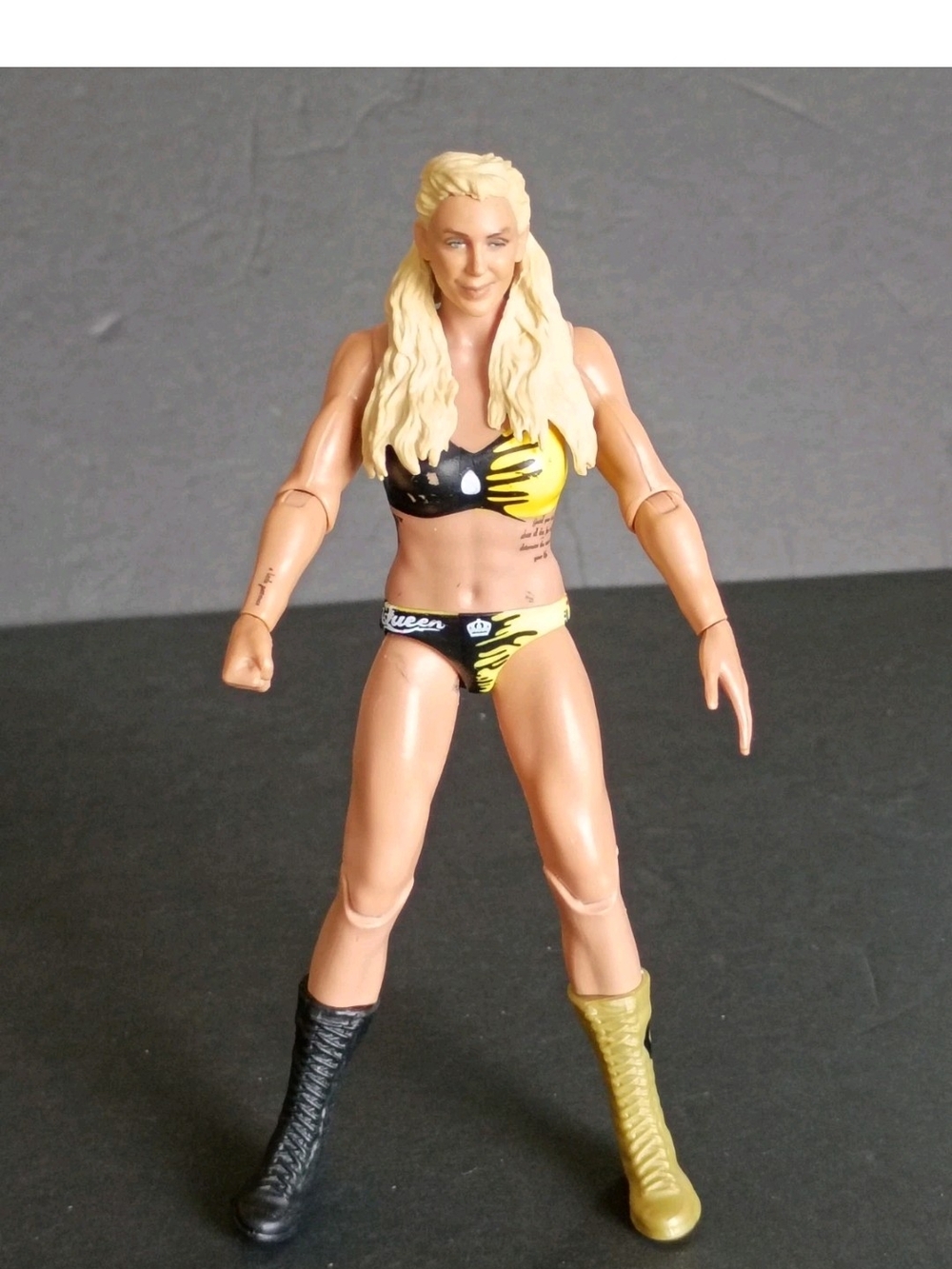 2022 WWE WWF Mattel Charlotte Flair Diva Wrestling Figure Championship Showdown
